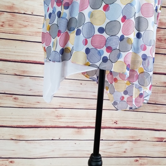 NWT Anne Klein polka dot layered Asymmetrical hem - Picture 3 of 8